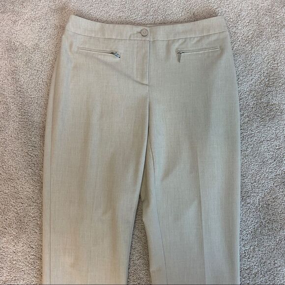 Laura beige stretchy dress pant trousers Sz 6 - Picture 3 of 11